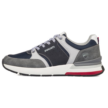 Sneakers blu e grigie da uomo con logo laterale Ducati, Brand, SKU m114002307, Immagine 0